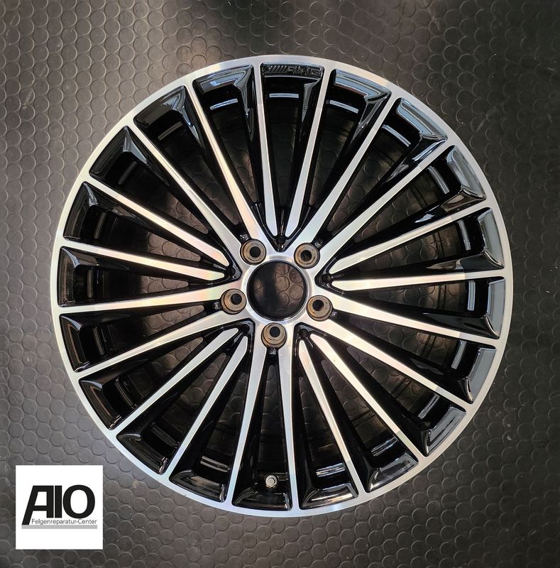 LF1  + LACK Original Mercedes Benz Felge A2574013800 – Vielspeichen-Rad Schwarz HGG VA – CLS Coupe Typ C257 2018 -