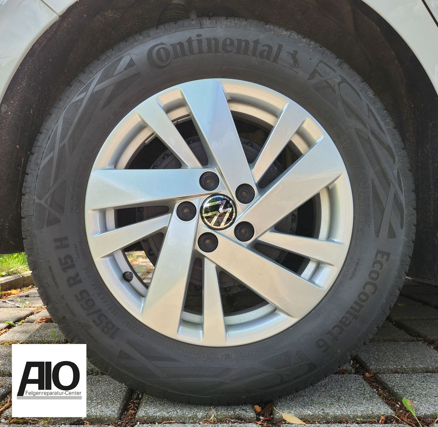 LF1 + Lack Original VW Felge 2G0601025BB – Vielspeichen-verdreht Silber - Polo 6 2G Typ AW