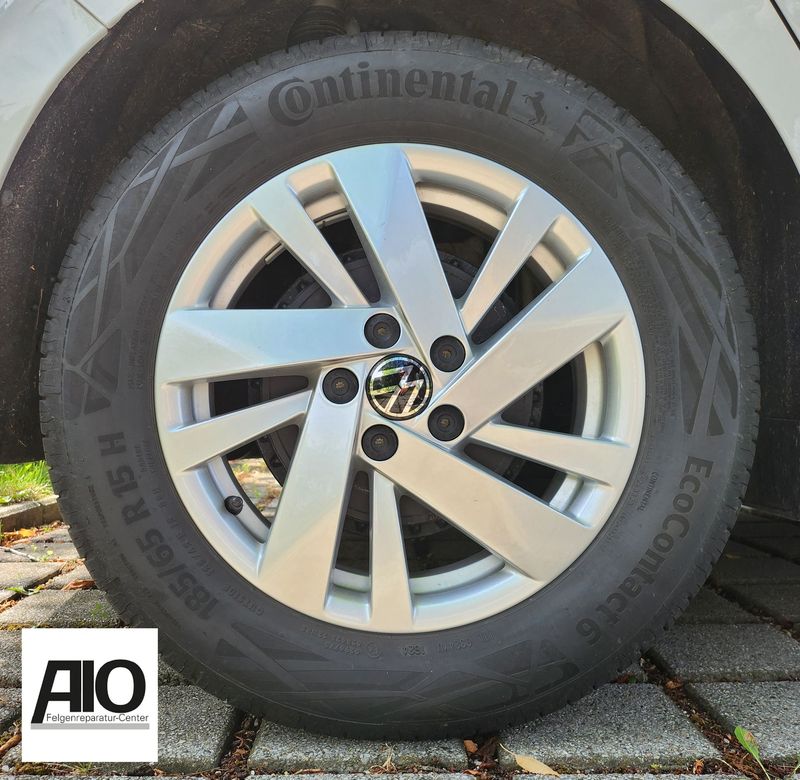 LF1 + Lack Original VW Felge 2G0601025BB – Vielspeichen-verdreht Silber - Polo 6 2G Typ AW