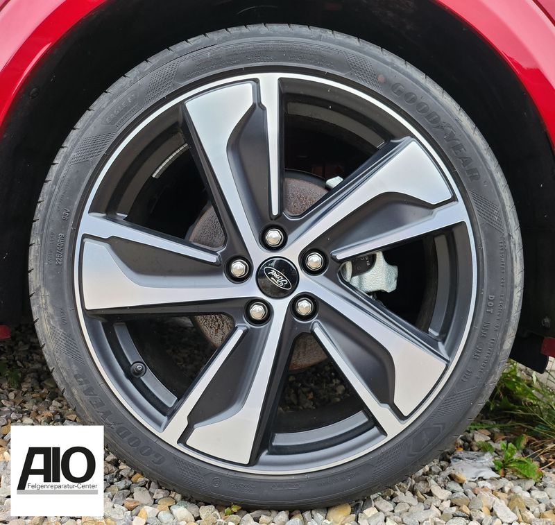 LF1 + LACK Original Ford Felge L1TC-1007-G1A - 5-Speichen-Rad Grau HGG Matt - Puma II Typ J2K ab 2020-