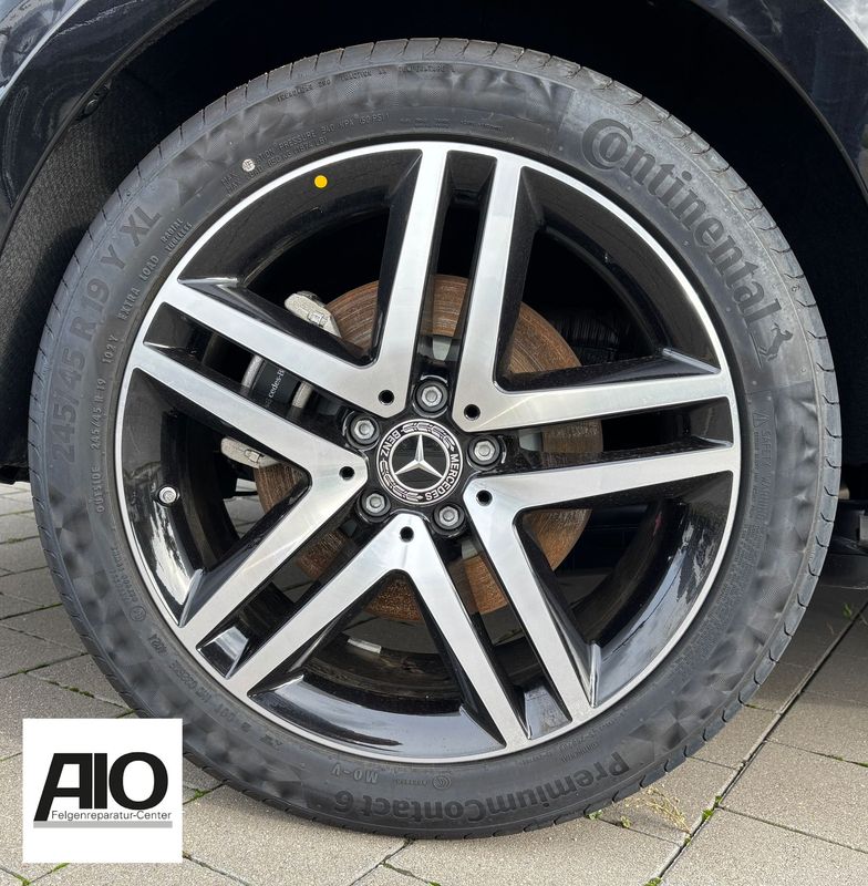 LF1 + LACK Original Mercedes Benz Felge A4474011500 – 5-Doppelspeichen-Rad Schwarz HGG – V-Klasse / Vito 447