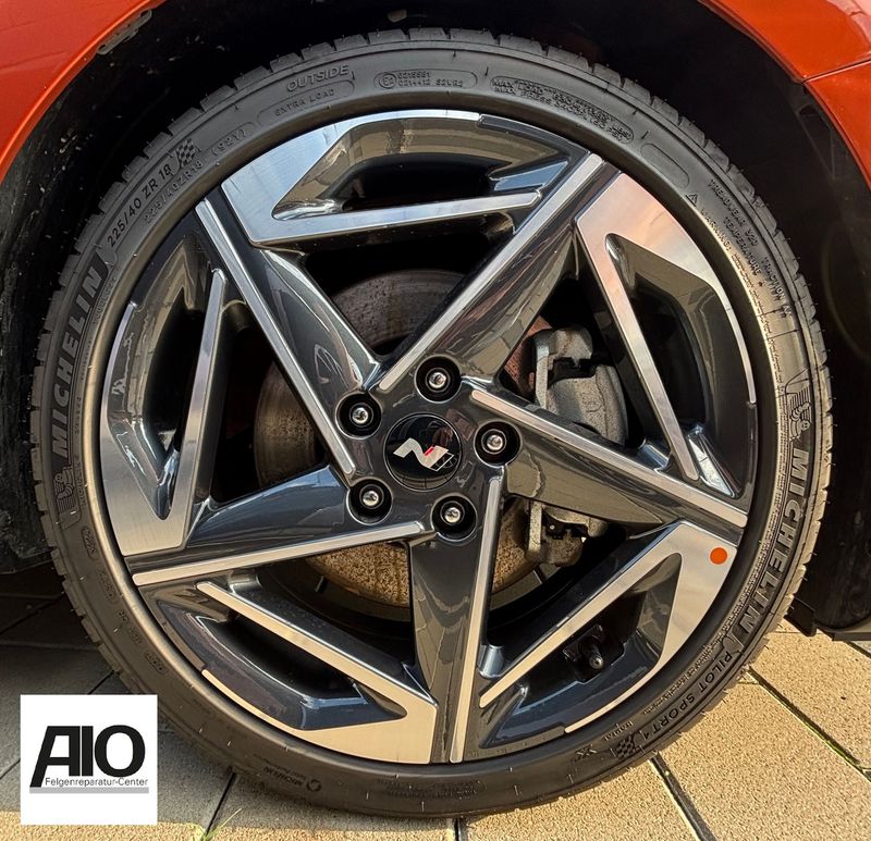 LF1 + LACK Original Hyundai Felge 52910-G4CA0 - Dynamik Design Grau HGG - i30 / i30N Typ PDE