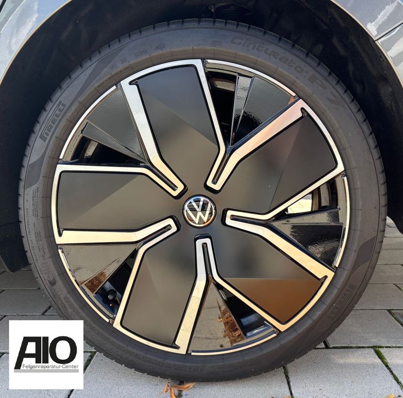 LF1 + LACK Original VW Felge 3J0601025Q – LEEDS Design Schwarz HGG – Passat B9 ab 2024-