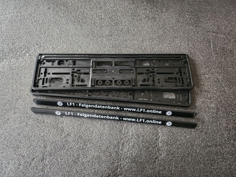 Kennzeichenhalter Nummernschildhalter Schwarz LF1 Felgendatenbank lf1.online