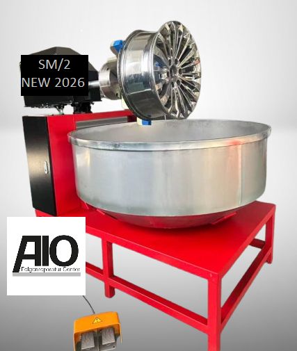 SM/2 Schleifmaschine mit LCD für Alufelgen / Leichtmetallfelgen Perfekt mattierte Felgen in nur 2-5 Minuten