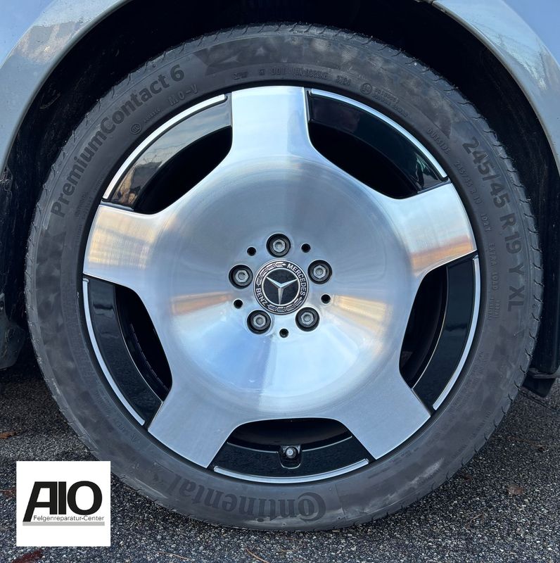 LF1 + LACK Original Mercedes Benz Felge A4474018400 - Maybach Style Monoblock Design Schwarz HGG – V-Klasse / Vito Typ 447