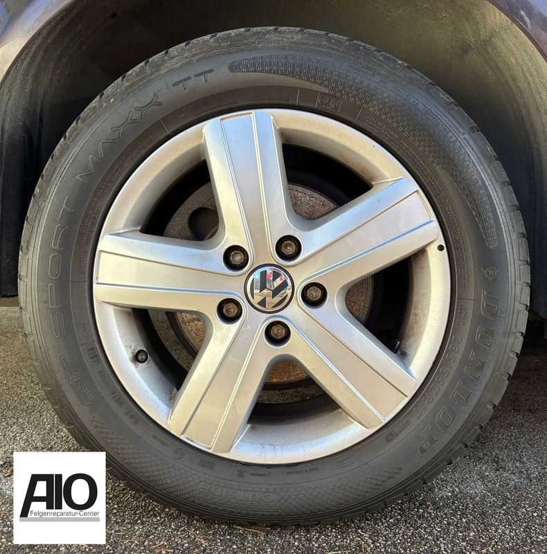 LF1 Original VW Felge 7H0073637A – THUNDER  5 Speichen Design Silber links – T5 2003-2009 , T5.2 Facelift 2010 - 2015