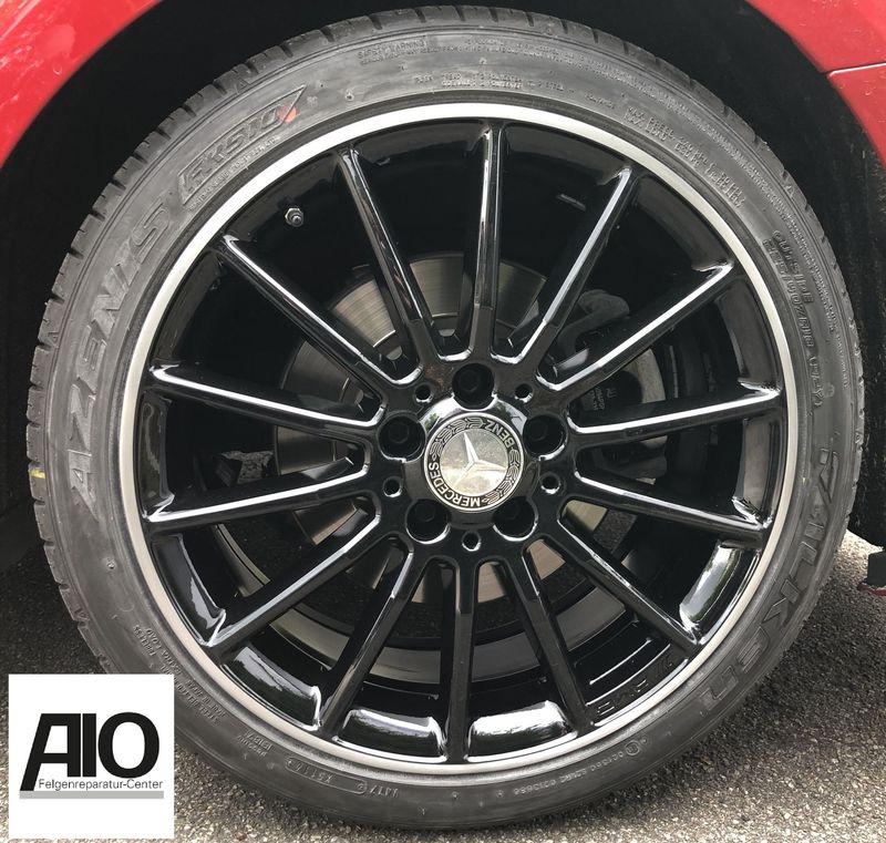 LF1 Original Mercedes Benz Felge A1764010200 – Vielspeichen-Rad Schwarz HGG Horn – A-Klasse 176+177/ CLA 117 / B -Klasse 246