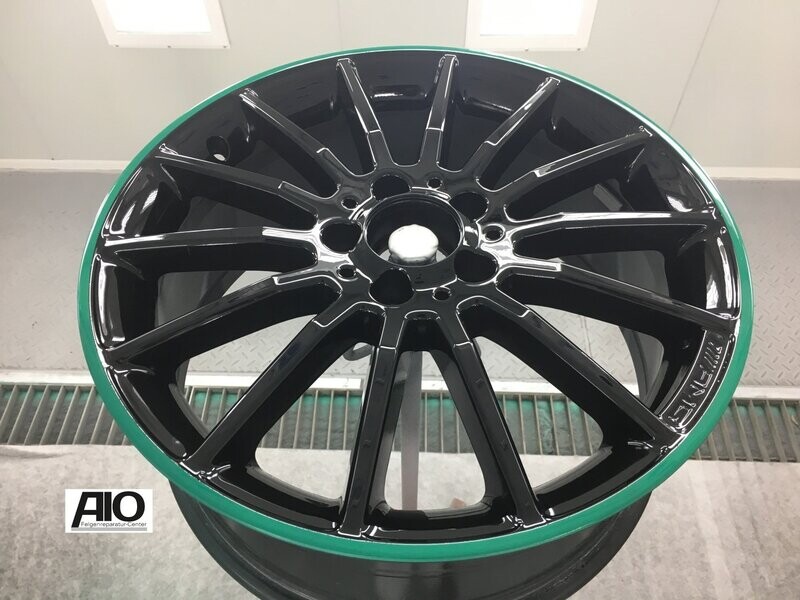 LF1 Original Mercedes Benz Felge A1764010200 – Vielspeichen-Rad ( GRÜN ) Horn – A-Klasse 176+177/ CLA 117 / B -Klasse 246