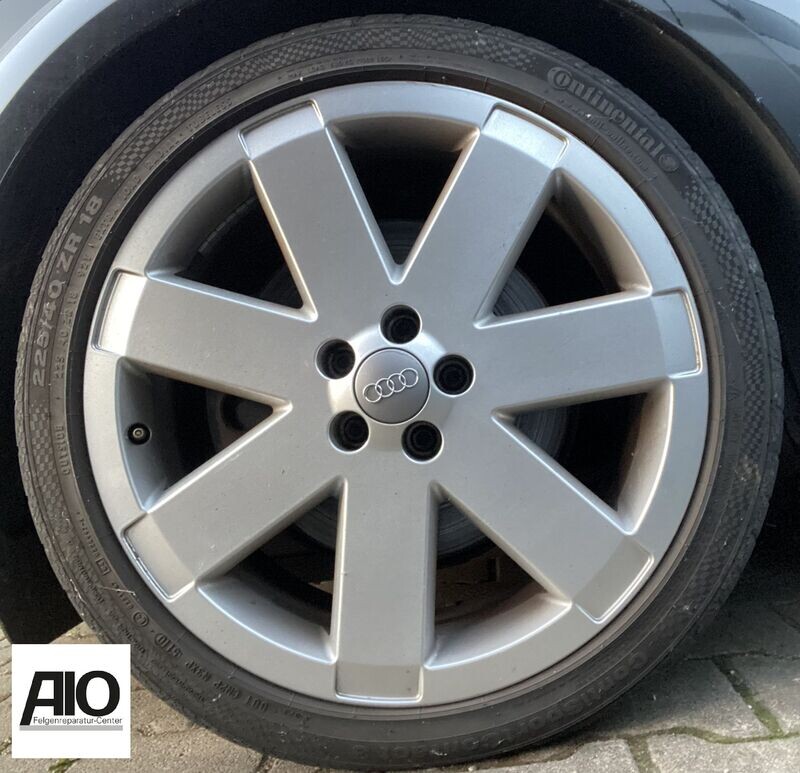 LF1 + LACK Original Audi Felge 8N0601025T - 8 Y-Speichen Design Silber - TT / TTS Typ 8N Coupe