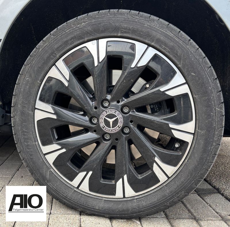 LF1 Original Mercedes Benz Felge A4484011500  – 10-Speichen-Rad Schwarz HGG – EQV / Vito W447 2019-