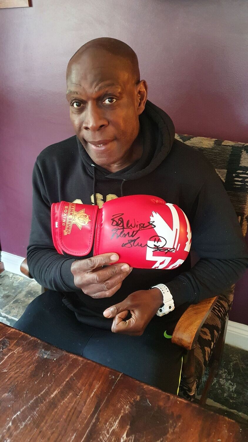Frank Bruno Hand Signed Red Lonsdale Boxing Glove Boxing Glove 