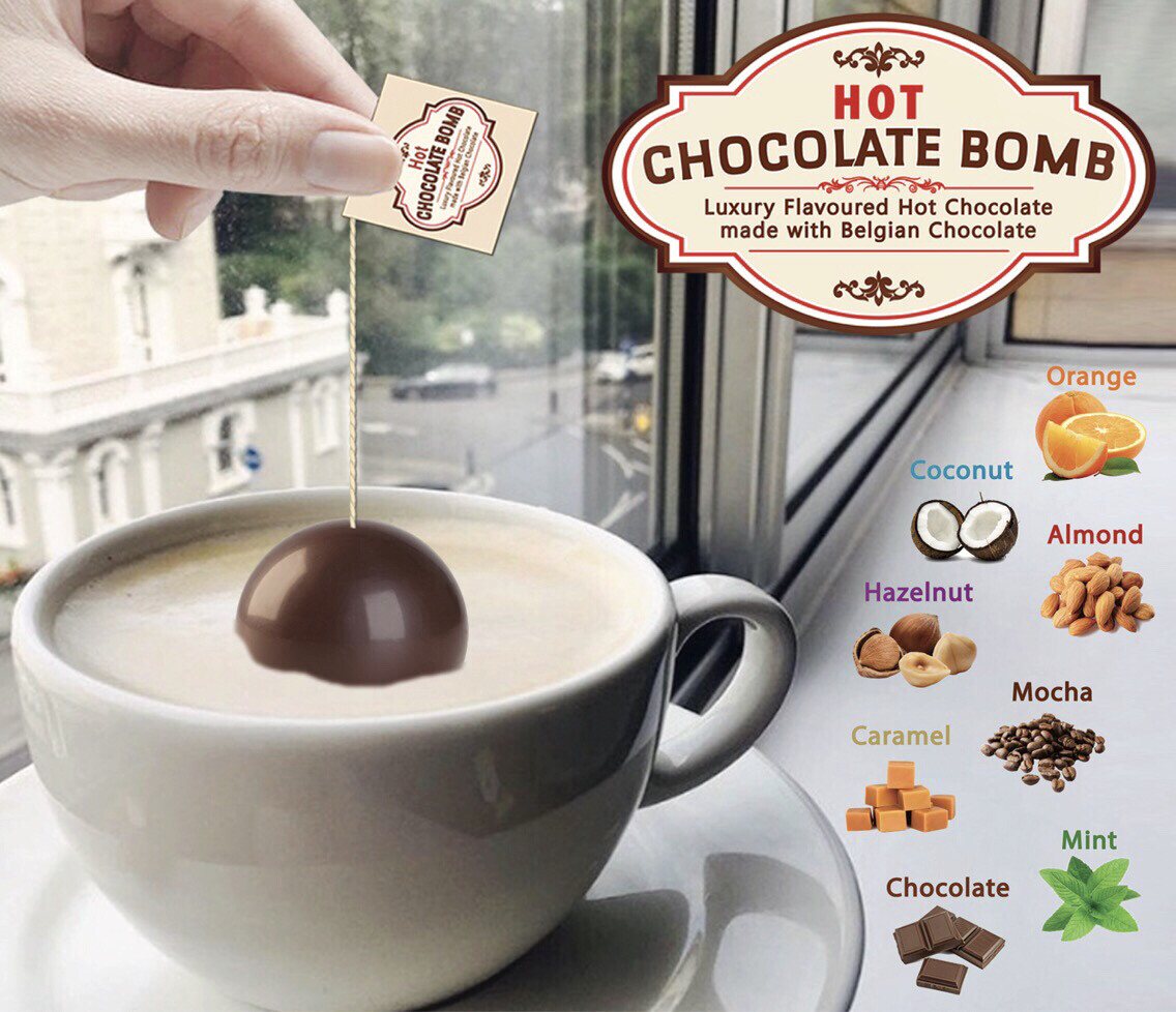Box of 3 Belgian Hot Chocolate Bombs - 15 Flavours