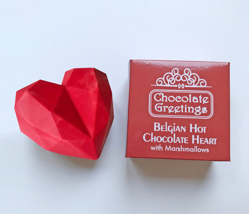 2 x Red Belgian Hot Chocolate Heart Bomb with Marshmallows