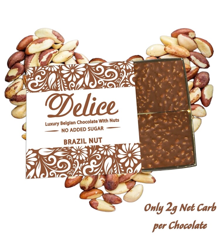 Delice No added Sugar Luxury Chocolate with BRAZIL NUTS