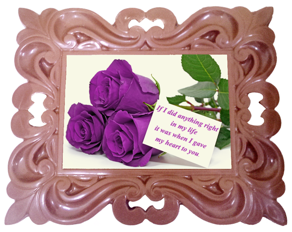 Printed Love Chocolate Frame CLASSIC