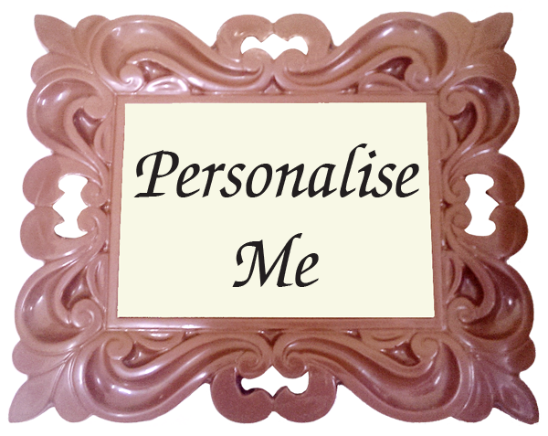 X Large Personalised Printed Belgian Chocolate Frame CLASSIC