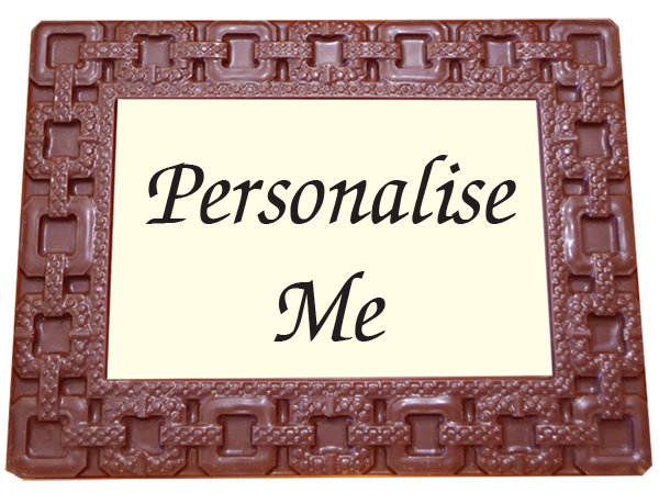 Personalised Printed Belgian Chocolate SQUARES Frame