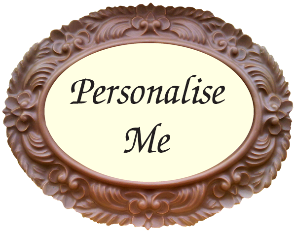 Personalised Printed Belgian Chocolate OVAL Frame
