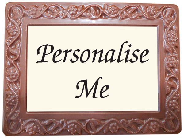 Personalised Printed Belgian Chocolate Flowers &amp; Leaves Frame