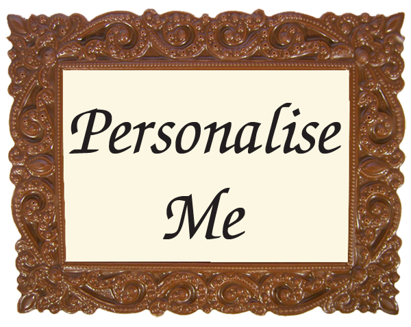 Personalised Printed Belgian Chocolate VICTORIAN Frame