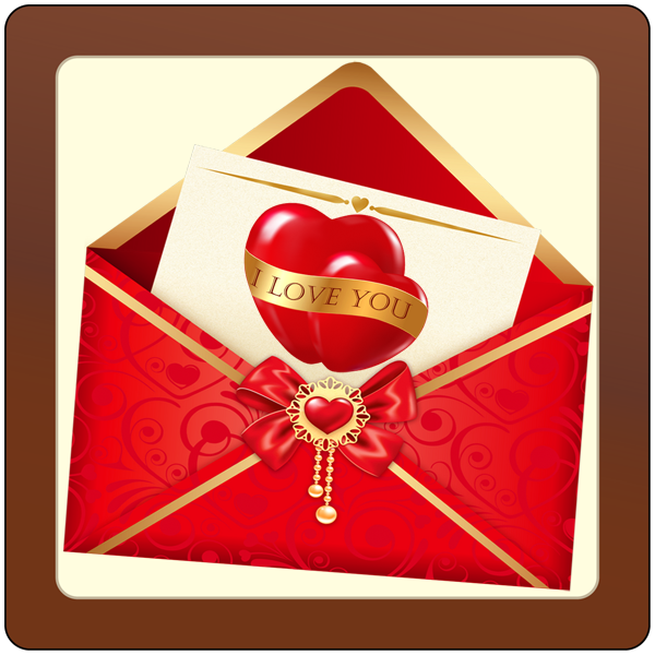 Printed Love Square Chocolate Plaque