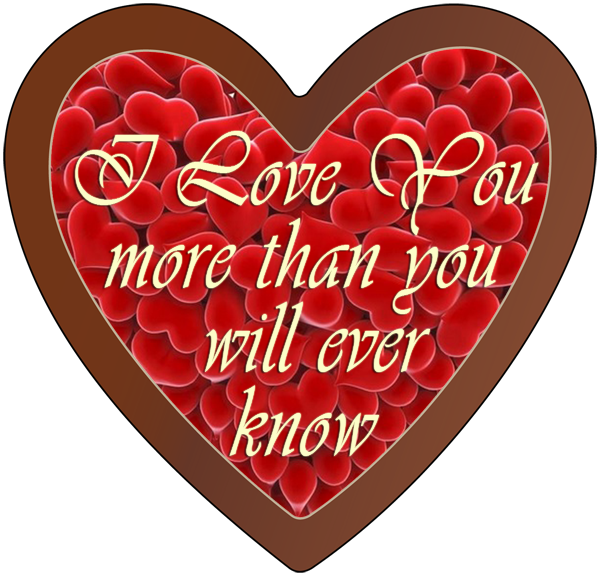 Printed Love Heart Chocolate Plaque
