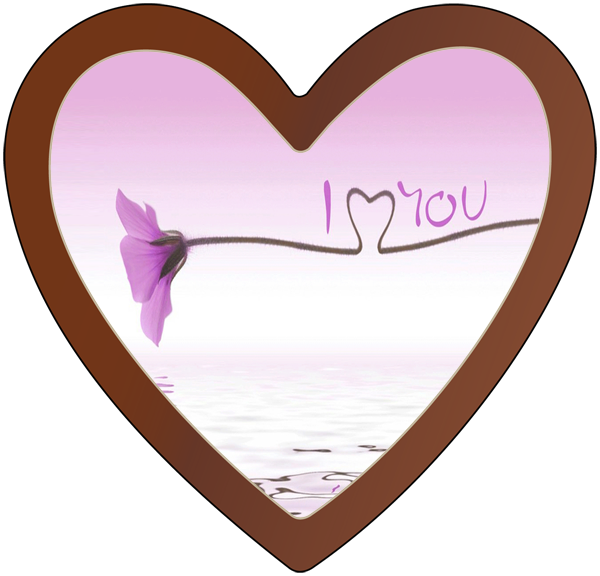 Printed Love Heart Chocolate Plaque