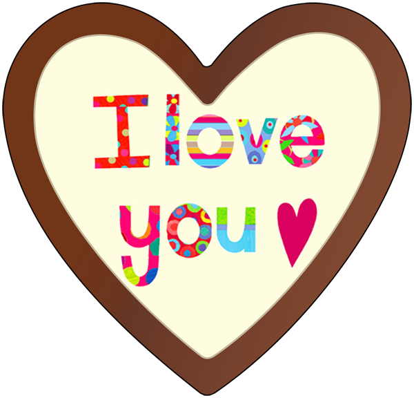 Printed Love Heart Chocolate Plaque