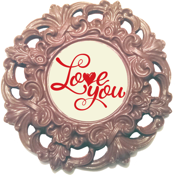 Printed Love Chocolate Frame MAYFAIR