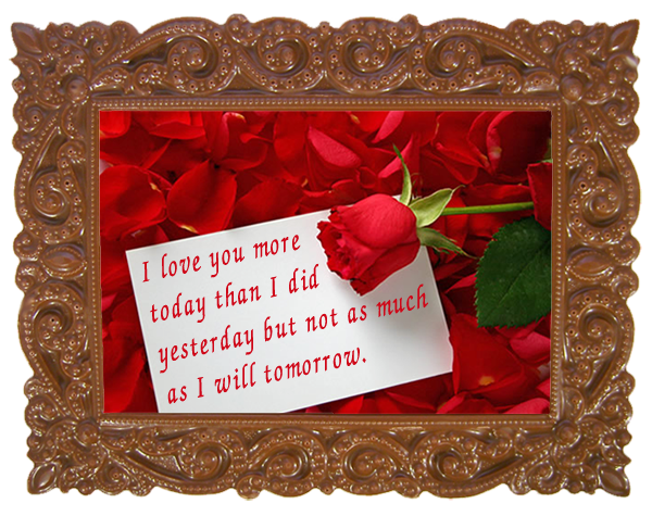 Printed Love Chocolate Frame VICTORIAN