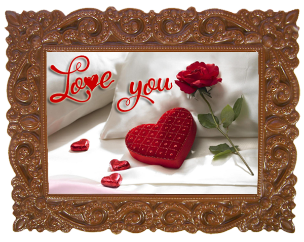 Printed Love Chocolate Frame VICTORIAN