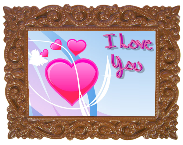 Printed Love Chocolate Frame VICTORIAN