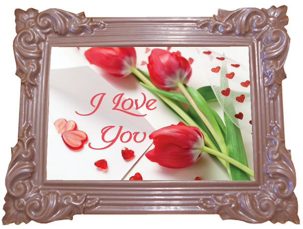 Printed Love Chocolate Frame TRADITIONAL