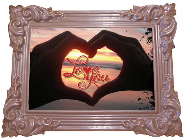 Printed Love Chocolate Frame TRADITIONAL