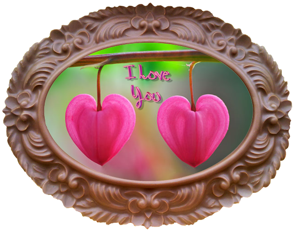Printed Love Chocolate Frame OVAL