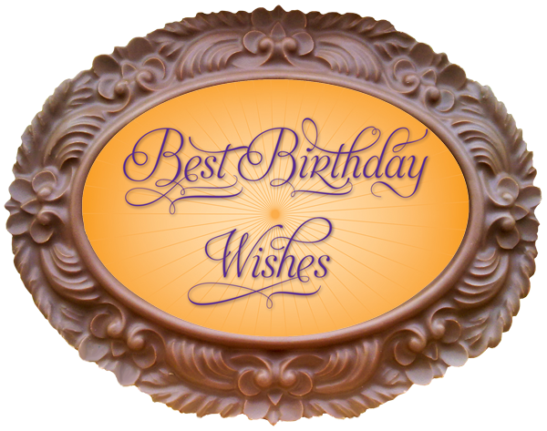 Printed Birthday Chocolate Large Frame OVAL