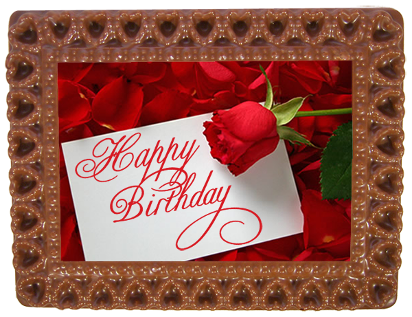 Printed Chocolate Small  Frame HEARTS