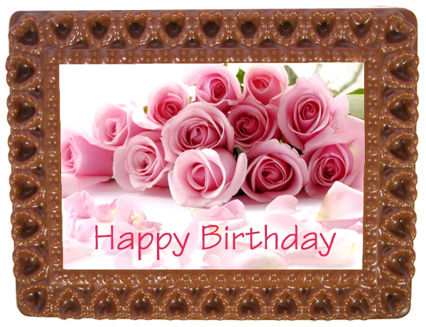 Printed Chocolate Small  Frame HEARTS