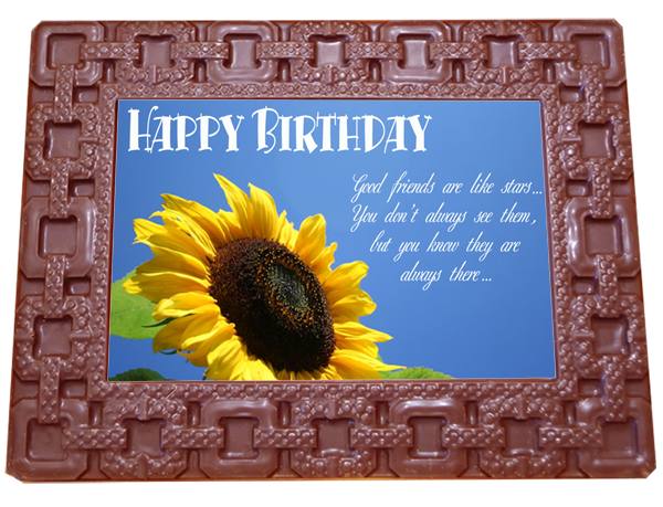 Printed Birthday Chocolate Large Frame SQUARES