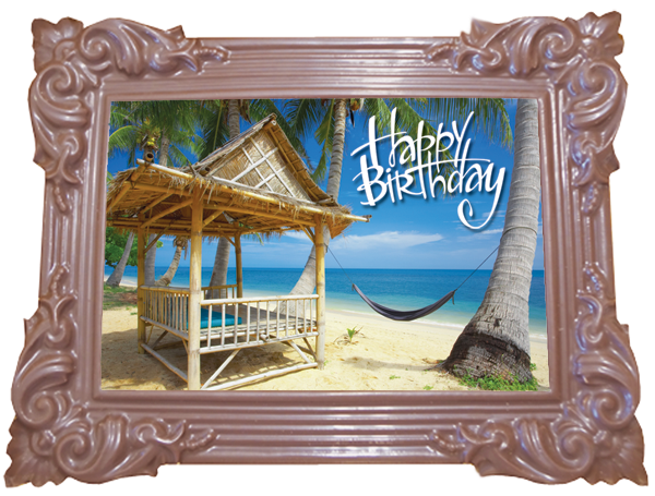 Printed Birthday Chocolate Large Frame TRADITIONAL