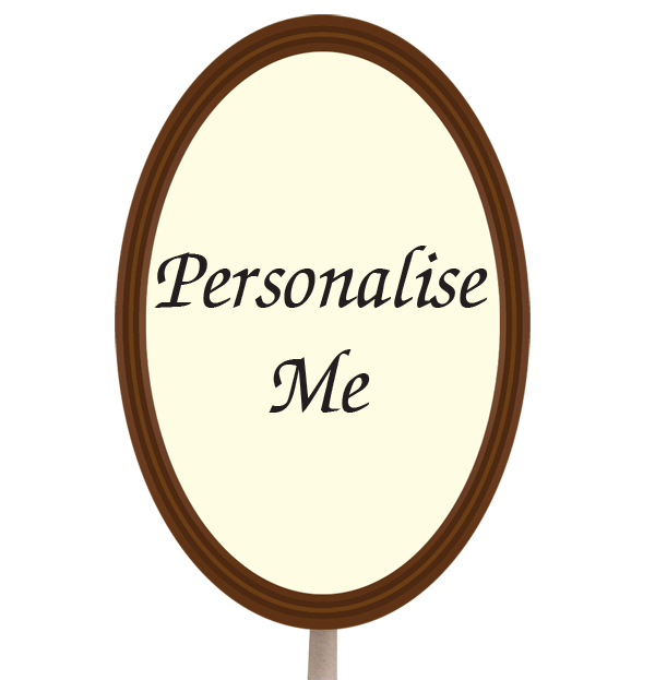 Personalised Belgian Chocolate Lollipop (Oval)