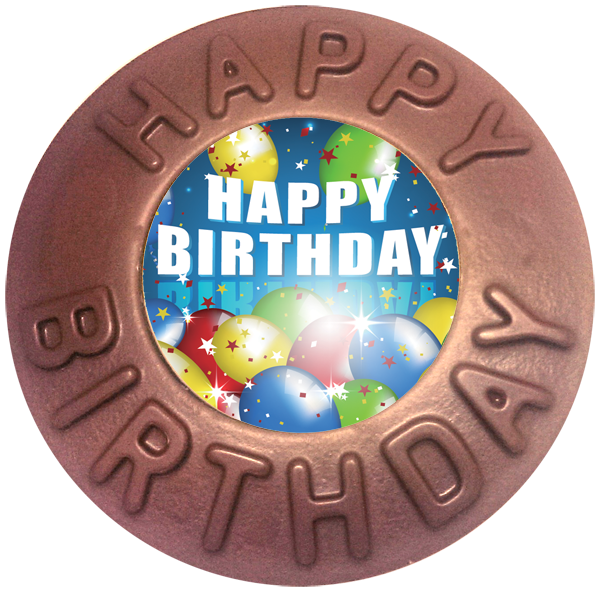 Printed Happy Birthday Chocolate Disc