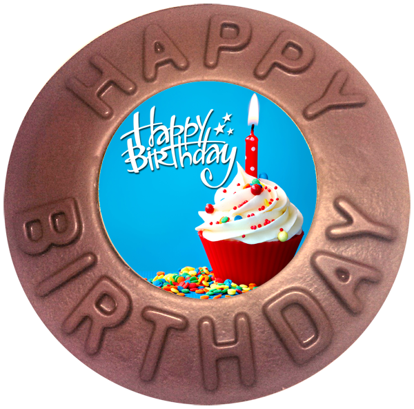 Printed Happy Birthday Chocolate Disc