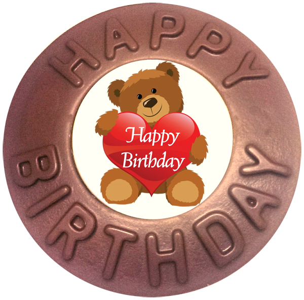 Printed Happy Birthday Chocolate Disc
