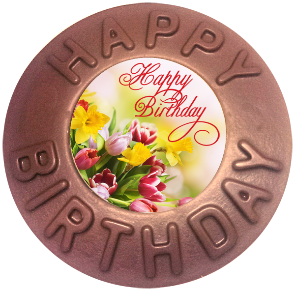 Printed Happy Birthday Chocolate Disc