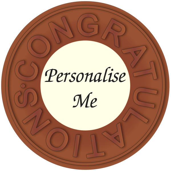 Personalised Printed Belgian Chocolate Congratulations Disc