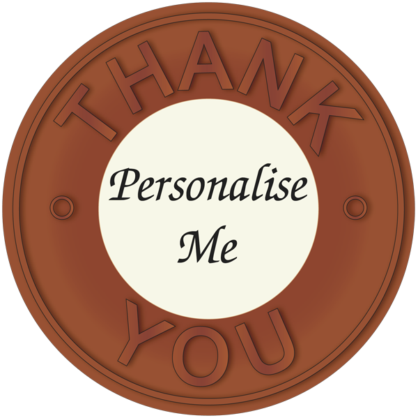 Personalised Printed Belgian Chocolate Thank You Disc