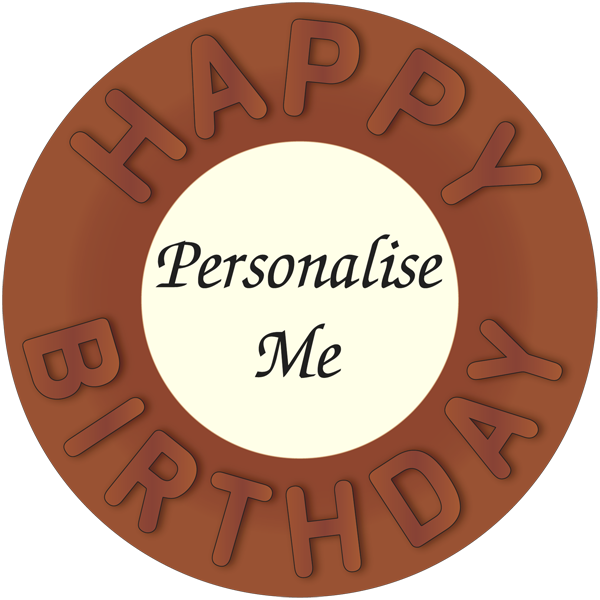 Personalised Belgian Chocolate Happy Birthday Disc