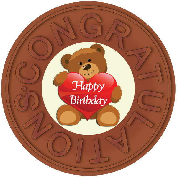 Printed Congratulations Birthday Chocolate Disc